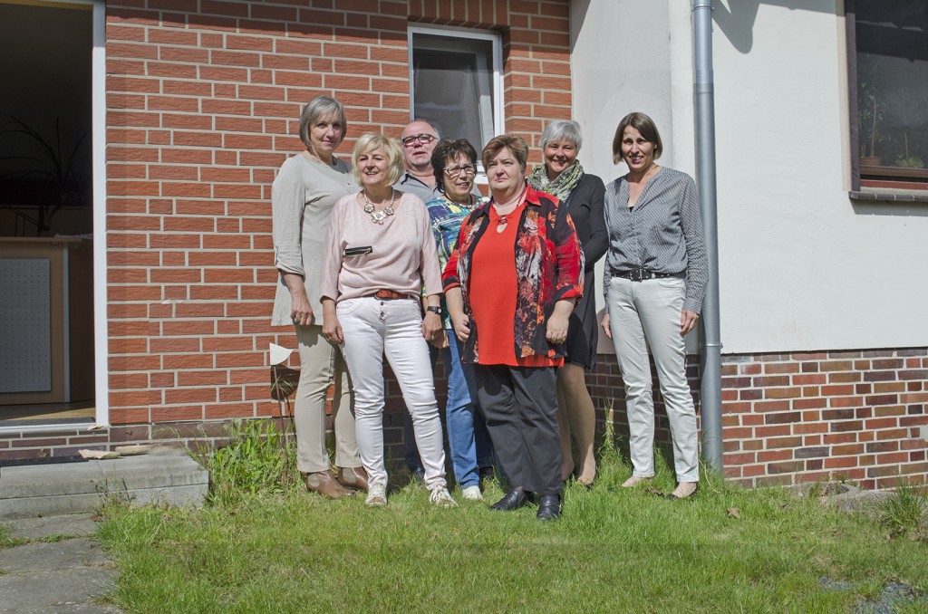 Anke Gries-Borch, Sylvia Örs, Mathias Salomé, Brigitte Lamm, Katrin Teske, Martina Schopohl und Sabine Zimmermann-Obeth (v.l.n.r.)